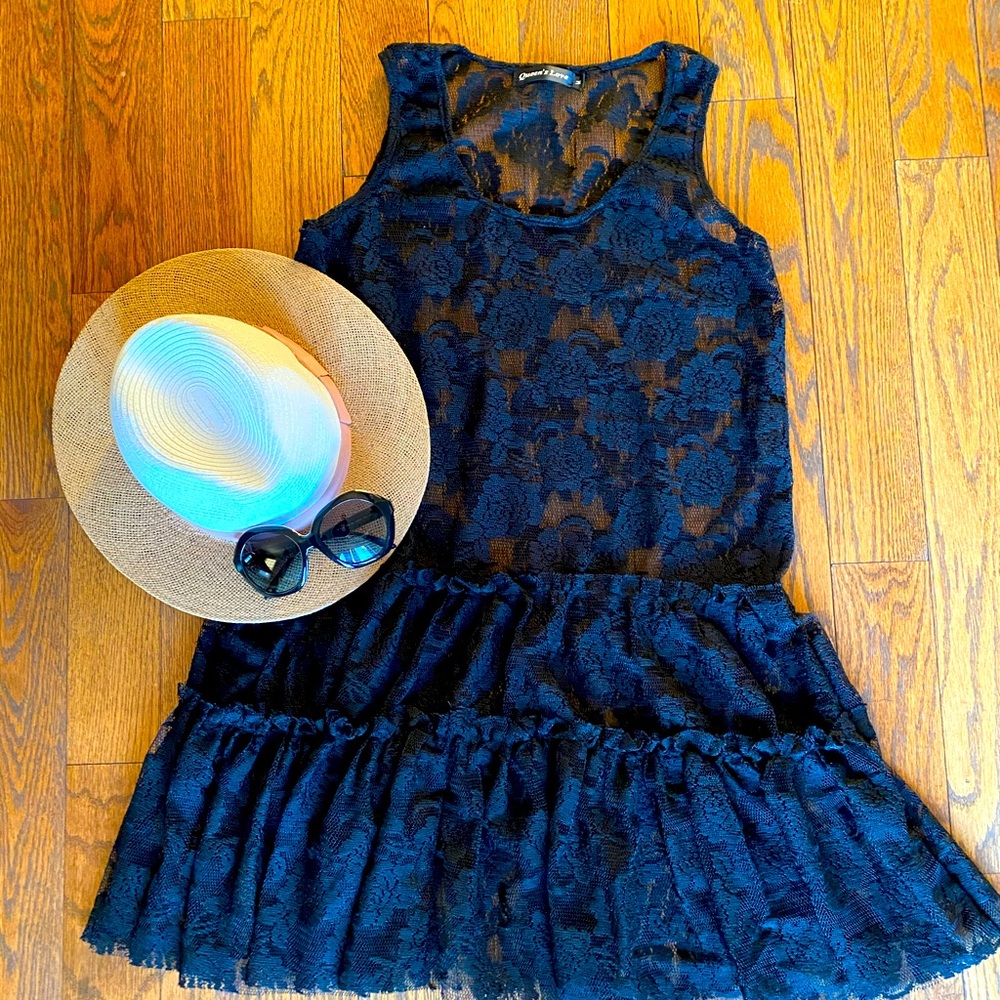 Lace beach coverup